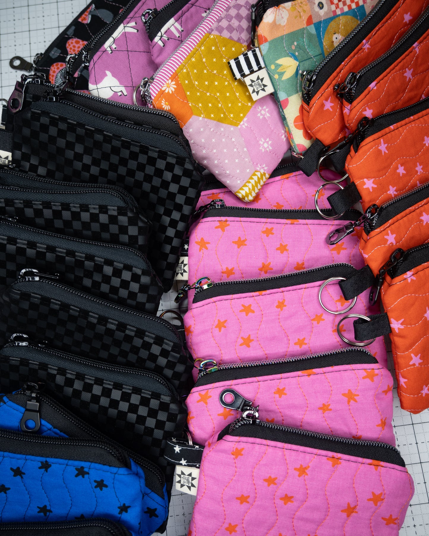 Quilted Mini Keychain Wallet - Rad Patchwork