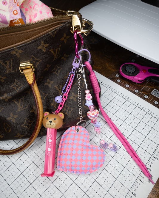 Teddy Bag Charm in Pink 🩷