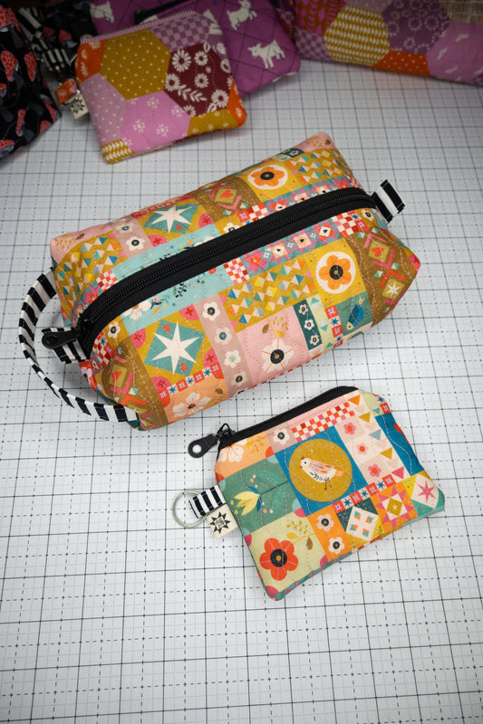 Quilted Mini Keychain Wallet - Rad Patchwork