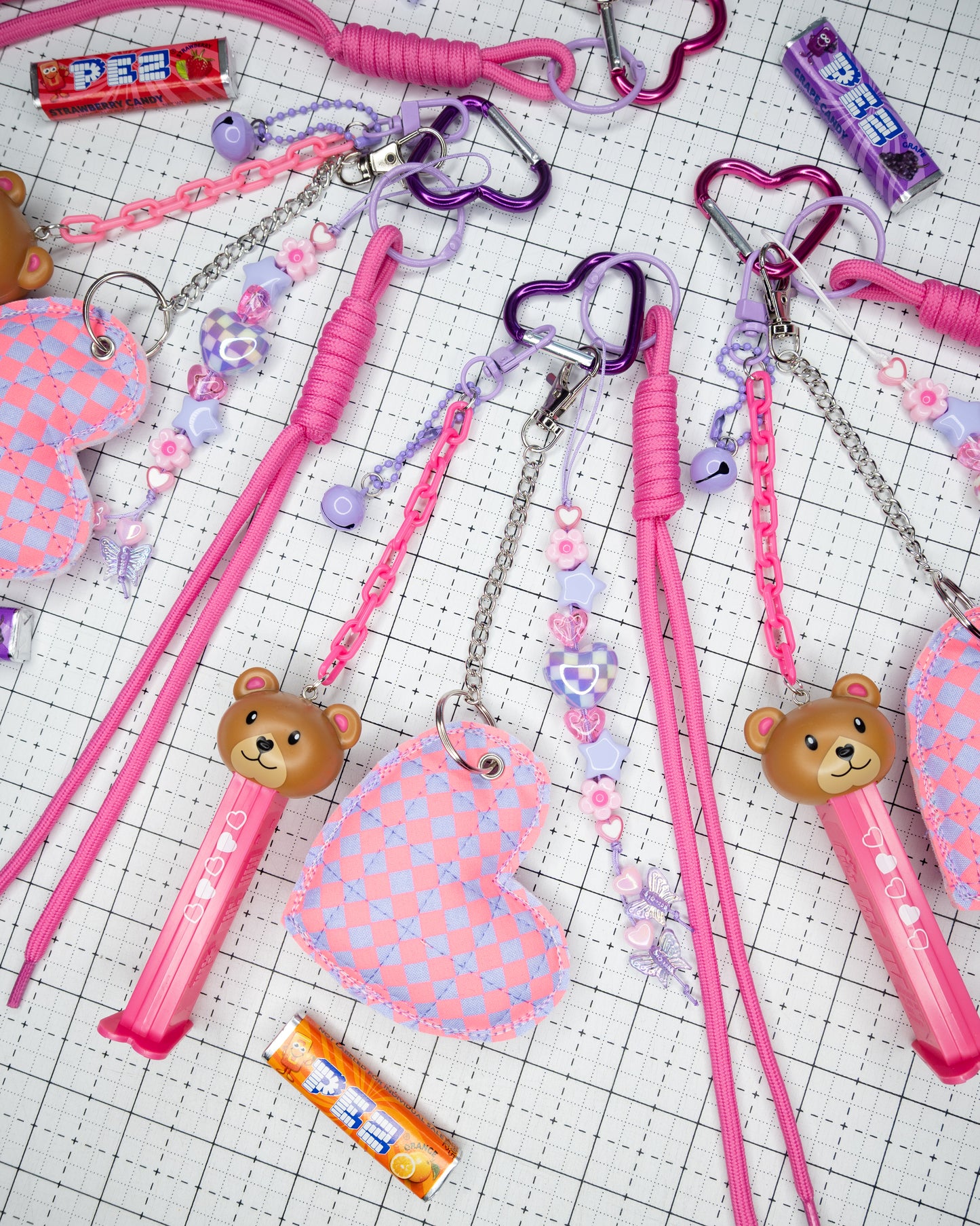 Teddy Bag Charm in Purple 💜