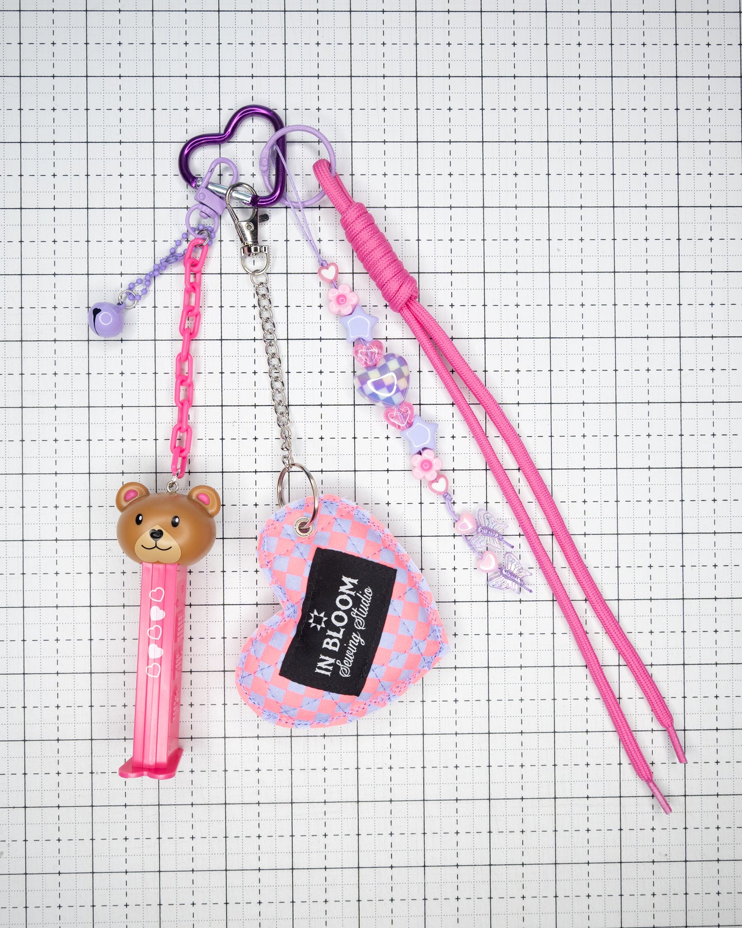 Teddy Bag Charm in Purple 💜