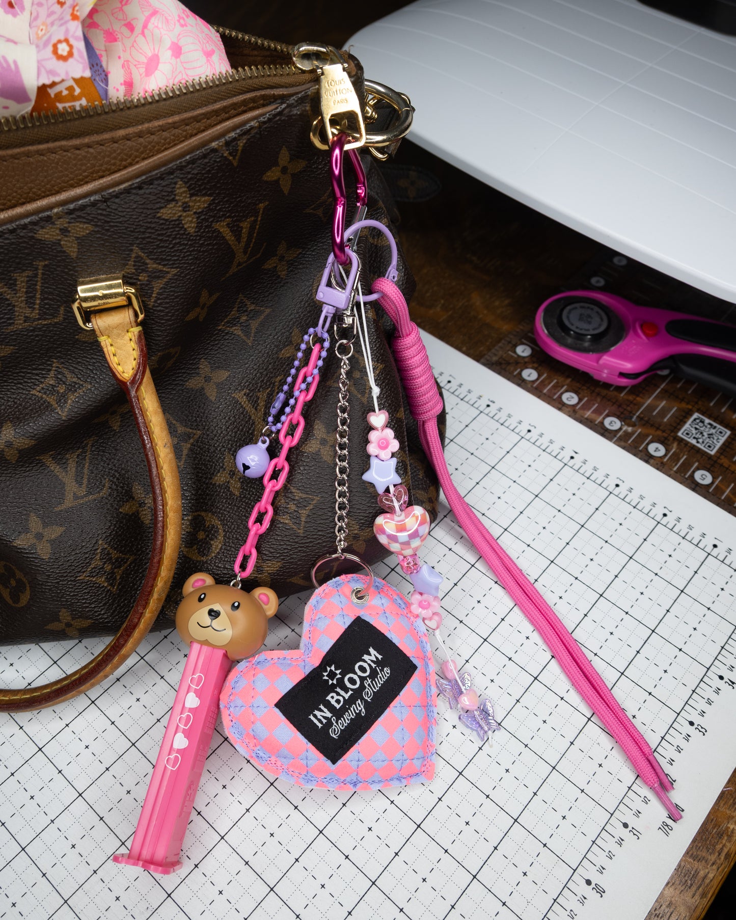 Teddy Bag Charm in Pink 🩷