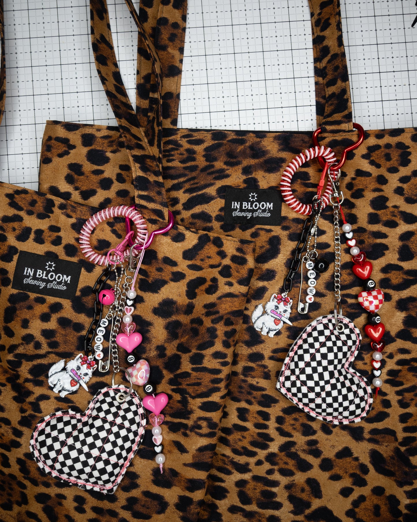 Leopard Tote & Bag Charm Combo in Pink 🐆🩷