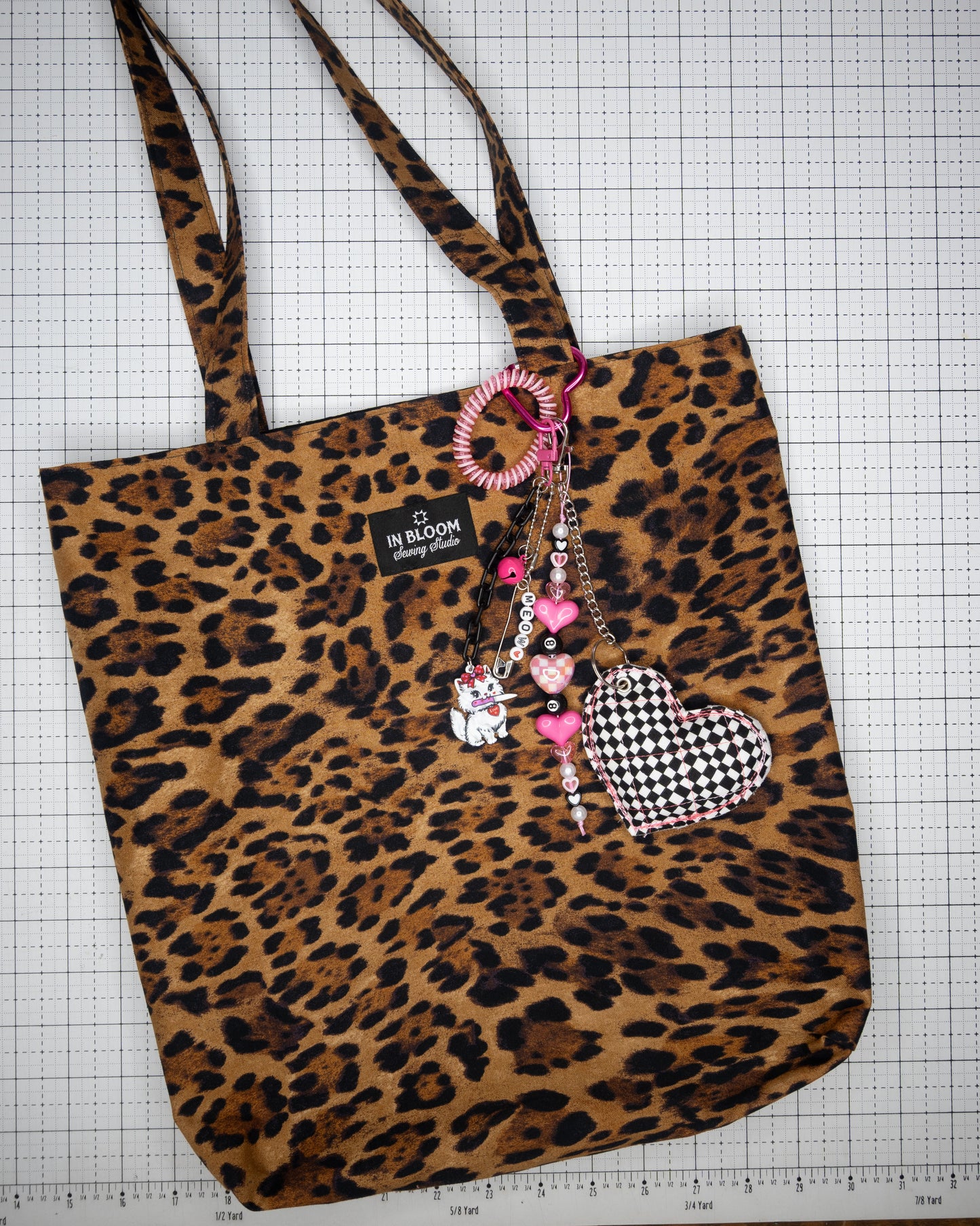Leopard Tote & Bag Charm Combo in Pink 🐆🩷