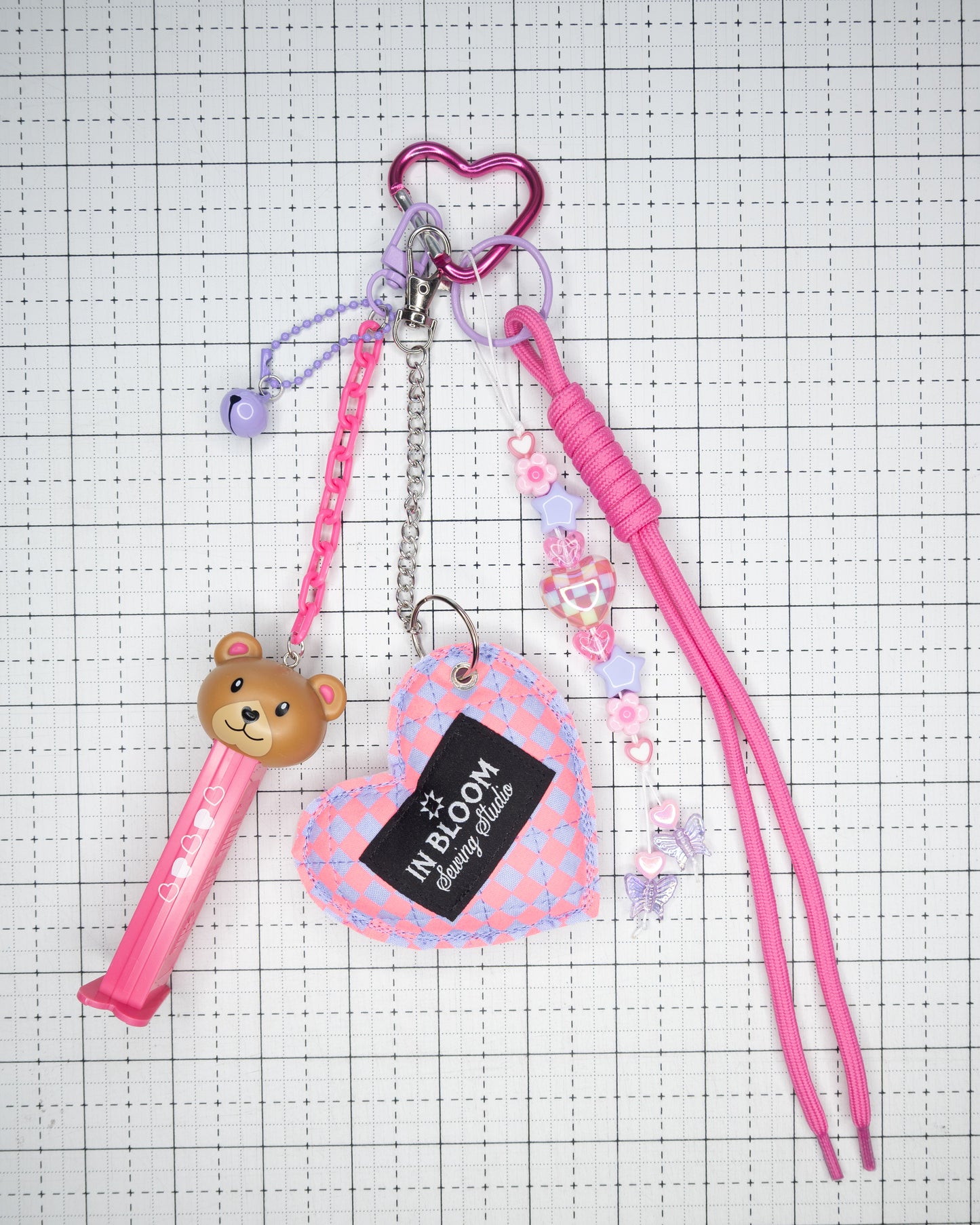 Teddy Bag Charm in Pink 🩷