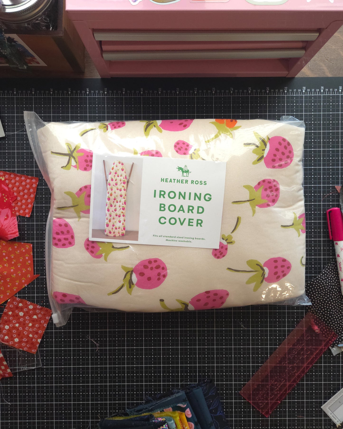 Heather Ross Ironing Board Cover - Strawberries