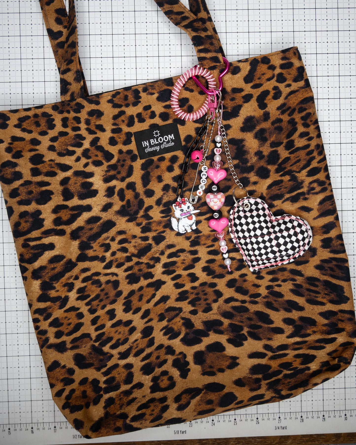 Leopard Tote & Bag Charm Combo in Pink 🐆🩷