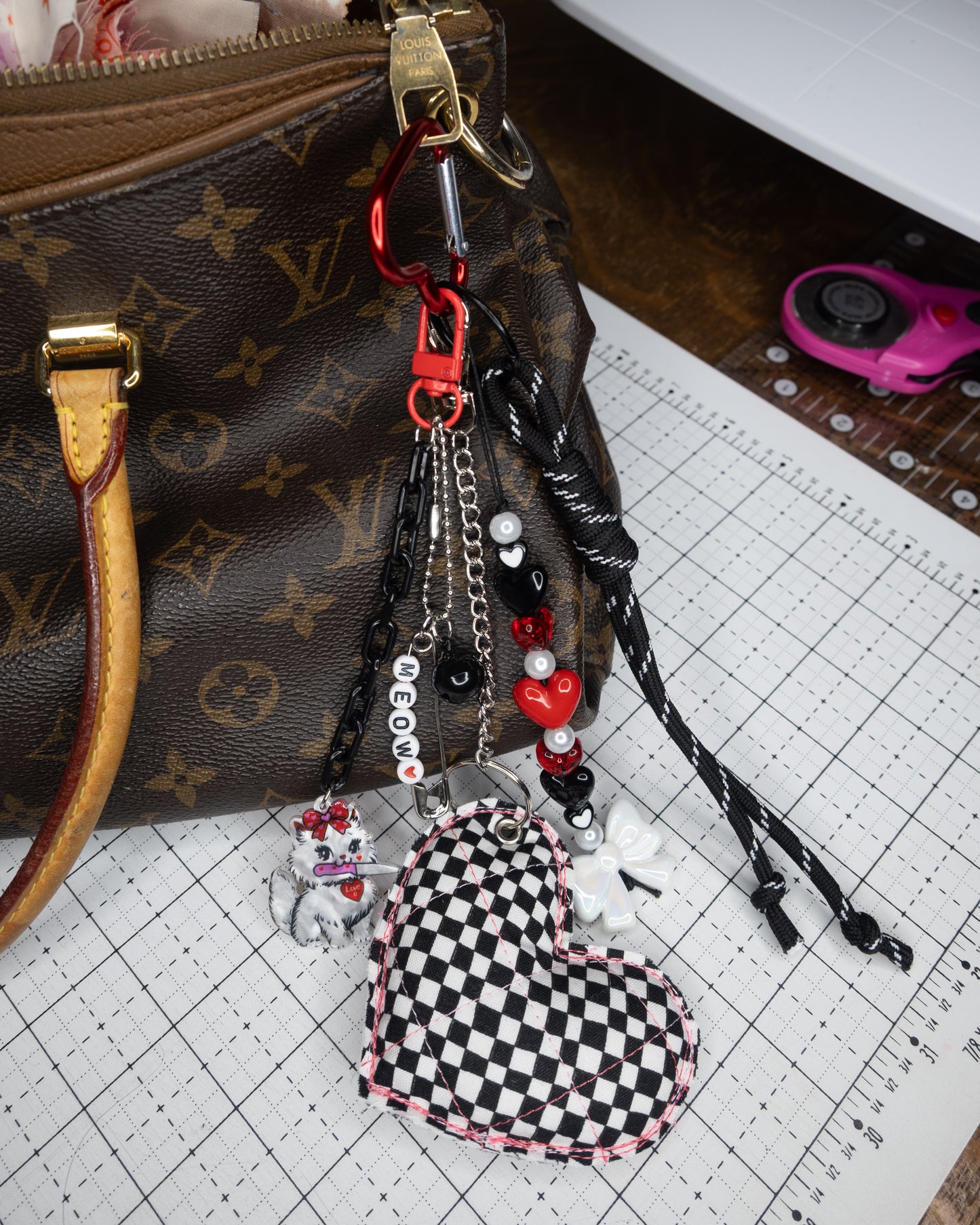 Black Checkers in Red Meow ❤️