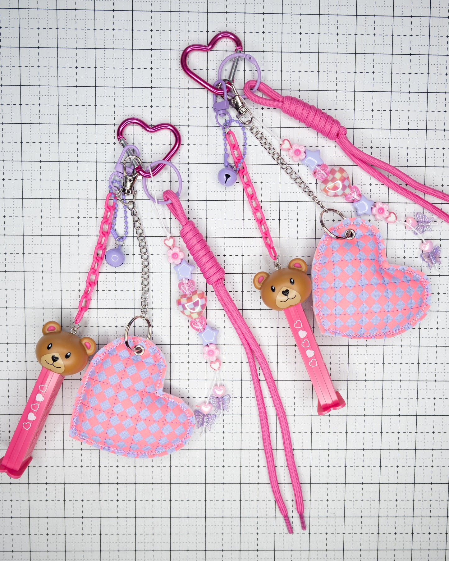Teddy Bag Charm in Pink 🩷