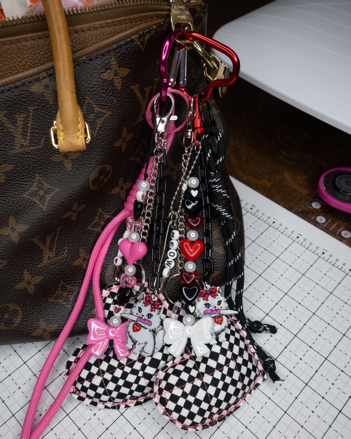 Black Checkers in Pink Meow 🩷