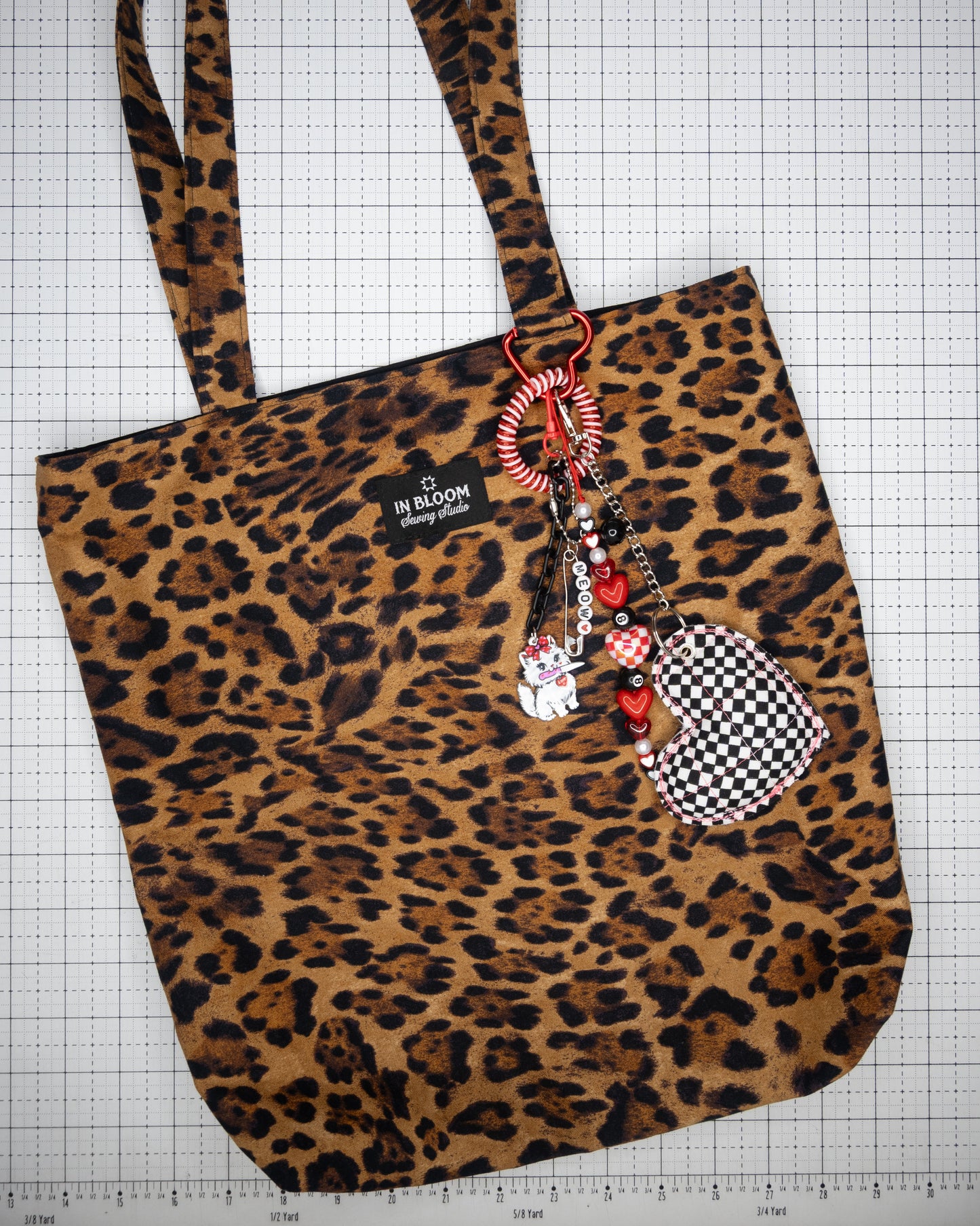 Leopard Tote & Bag Charm Combo in Red 🐆❤️