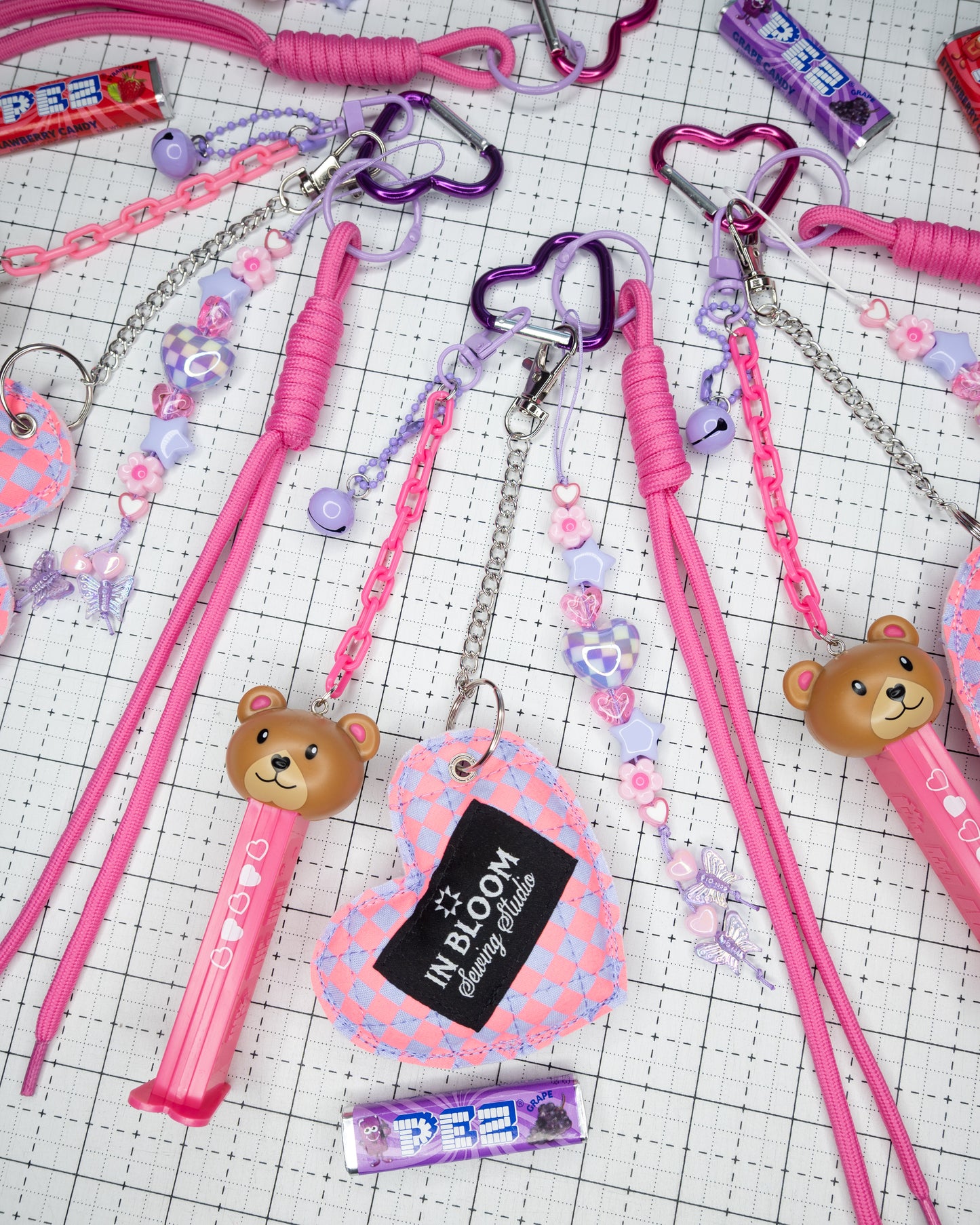 Teddy Bag Charm in Purple 💜