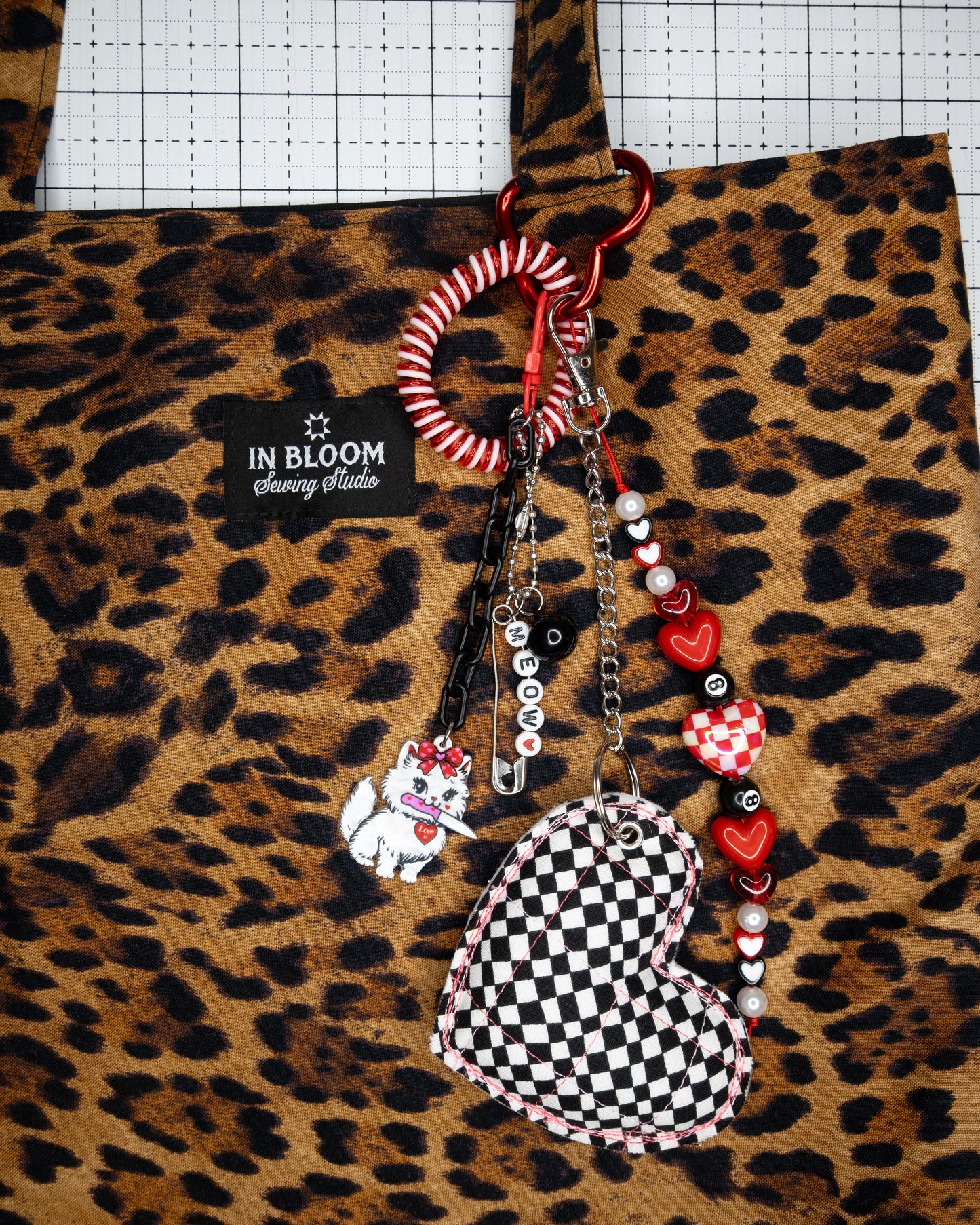 Leopard Tote & Bag Charm Combo in Red 🐆❤️