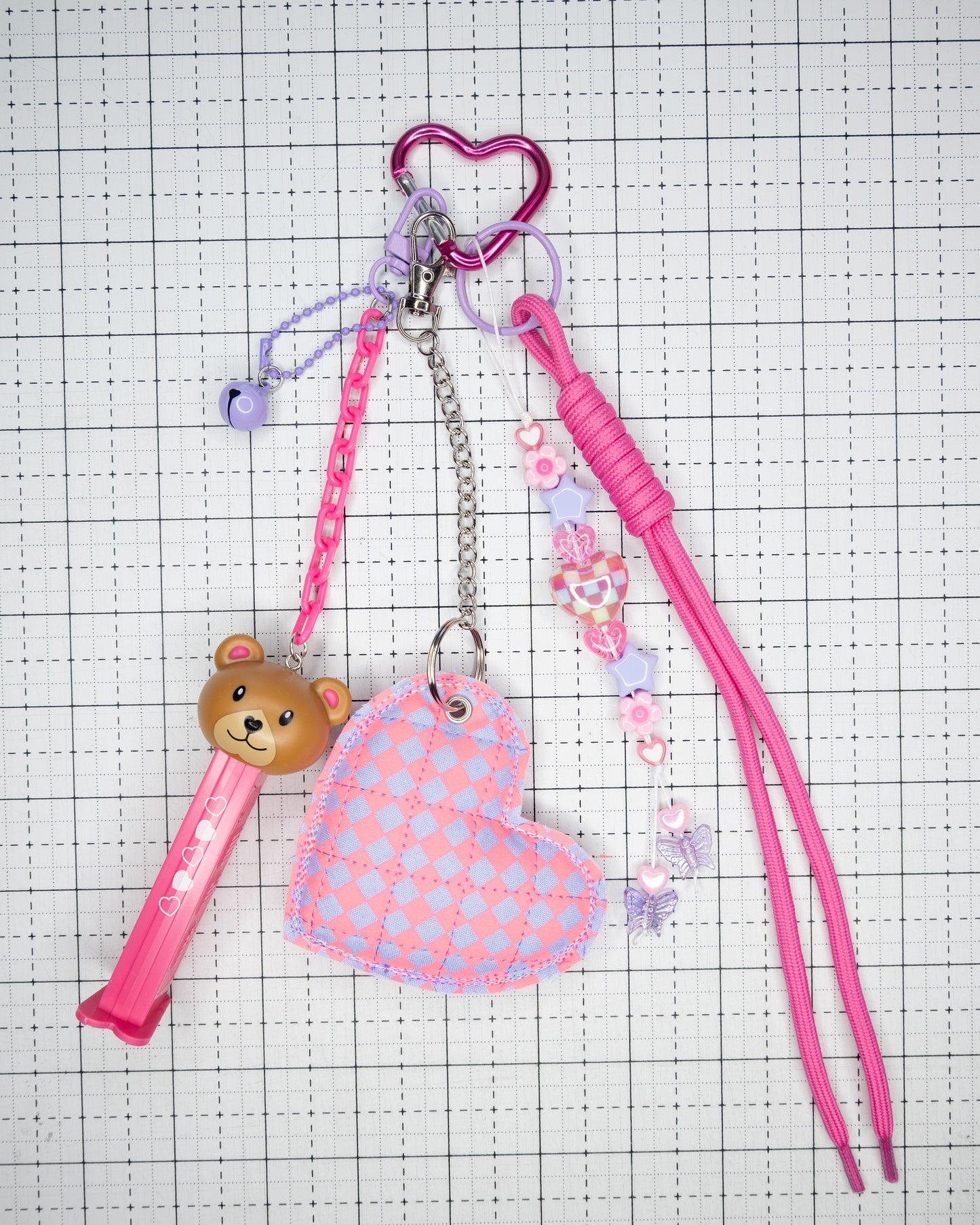 Teddy Bag Charm in Pink 🩷