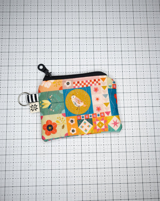 Quilted Mini Keychain Wallet - Rad Patchwork