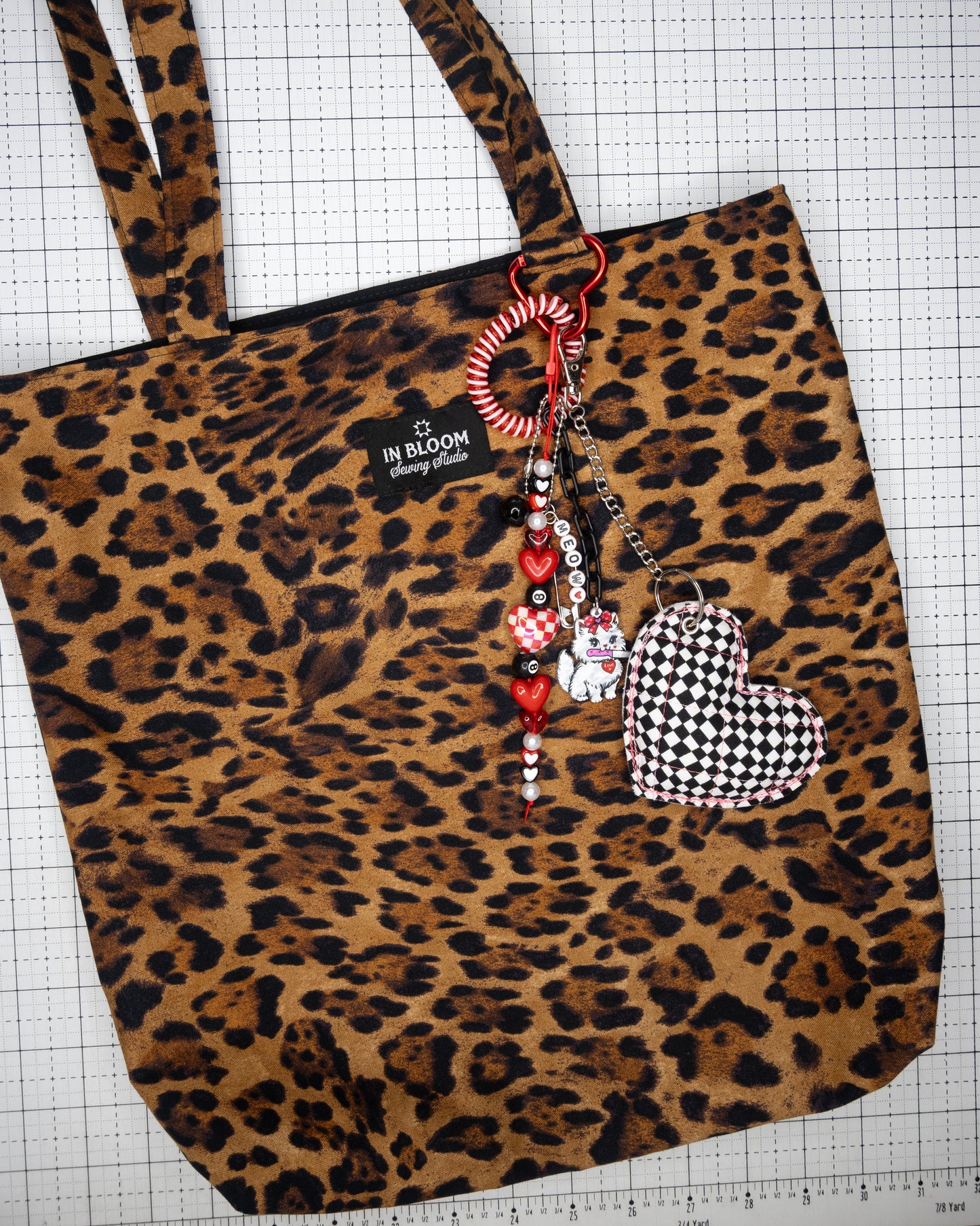 Leopard Tote & Bag Charm Combo in Red 🐆❤️