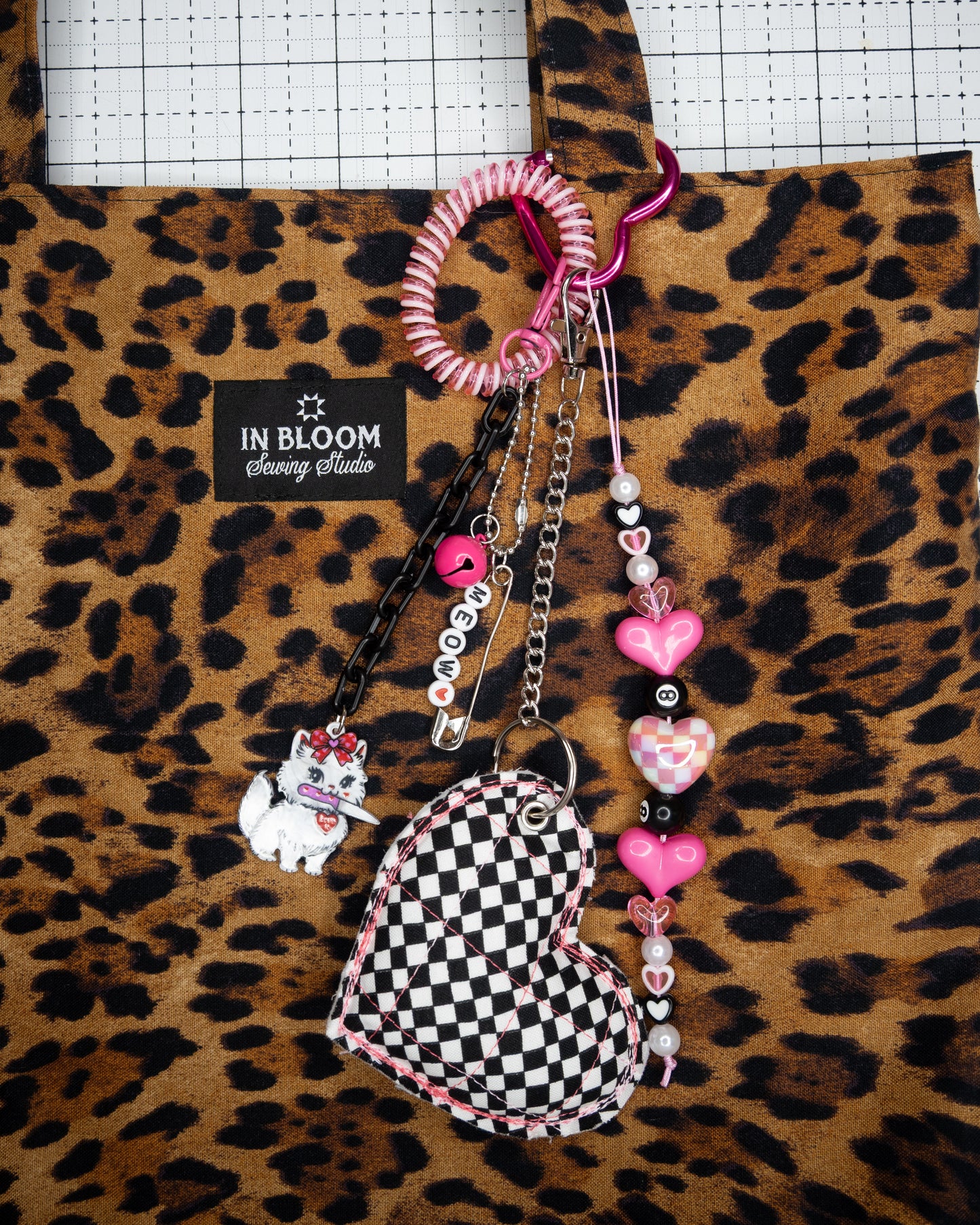 Leopard Tote & Bag Charm Combo in Pink 🐆🩷